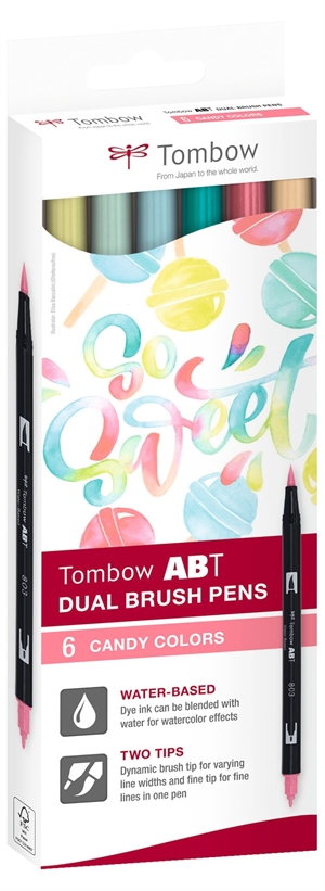 Tombow Marker ABT Dual Brush 6C-4 Süßigkeitenschachtel (6)