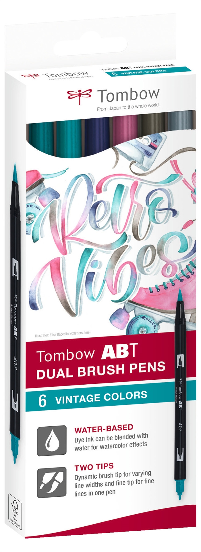 Tombow Marker ABT Dual Brush 6C-5 im Vintage-Karton (6)