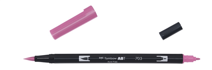 Tombow Marker ABT Dual Brush 703 Pink Rose.