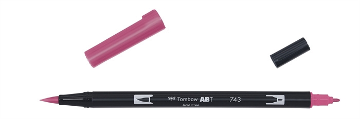 Tombow Marker ABT Dual Brush 743 heißrosa