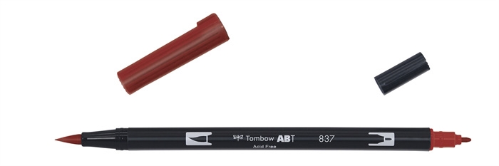 Tombow Marker ABT Dual Brush 837 weinrot