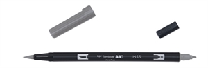 Tombow-Marker ABT Dual Brush N55 in kühlem Grau 7.