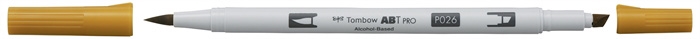 Tombow Marker Alkohol ABT PRO Dual Brush 026 gelbgold