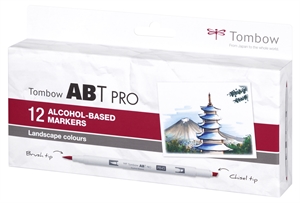 Tombow Marker Alkohol ABT PRO Dual Brush 12P-4 Landschaft (12)