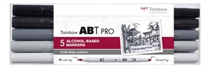 Tombow Marker Alkohol ABT PRO Dual Brush 5P-4 Kaltgrau (5)