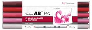 Tombow Marker Alkohol ABT PRO Dual Brush 5P-5 Rosa Farben (5)