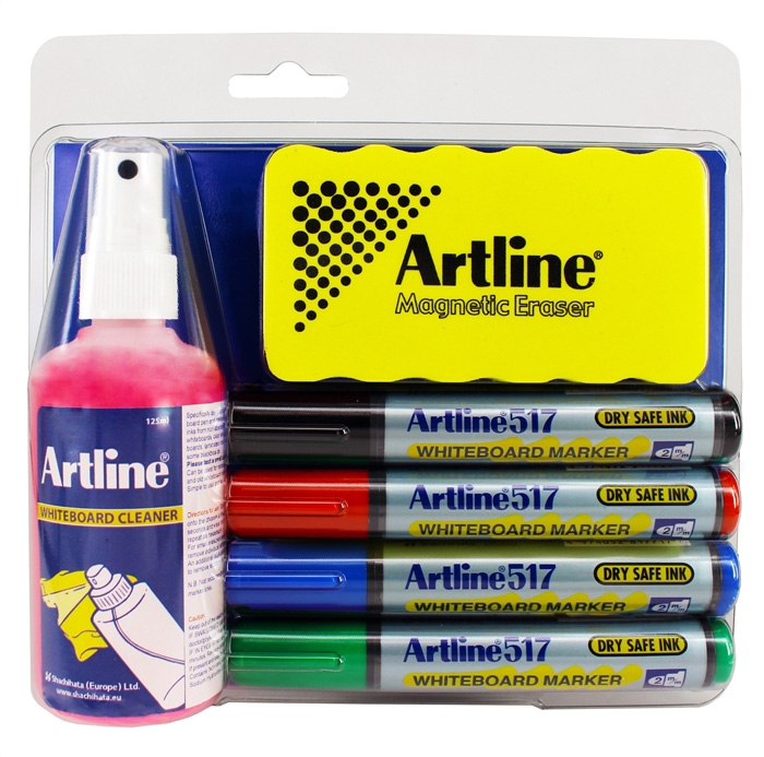 Artline Whiteboard Reinigungs/Schreibset