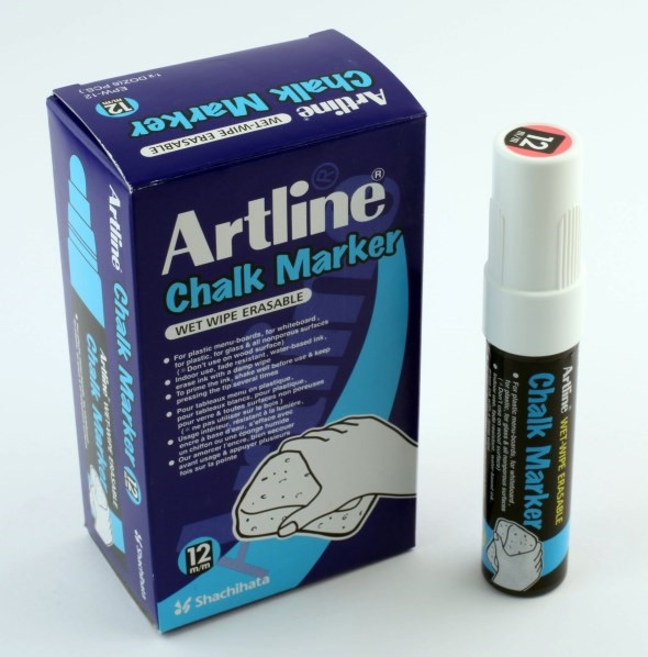 Artline Kreidemarker 12,0 mm Spitze Weiß