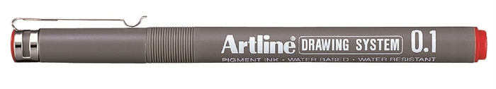 Artline Zeichnungssystem 0.1 rot