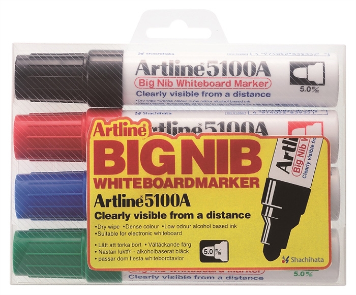 Artline Whiteboard Marker 5100A BIG 4-set