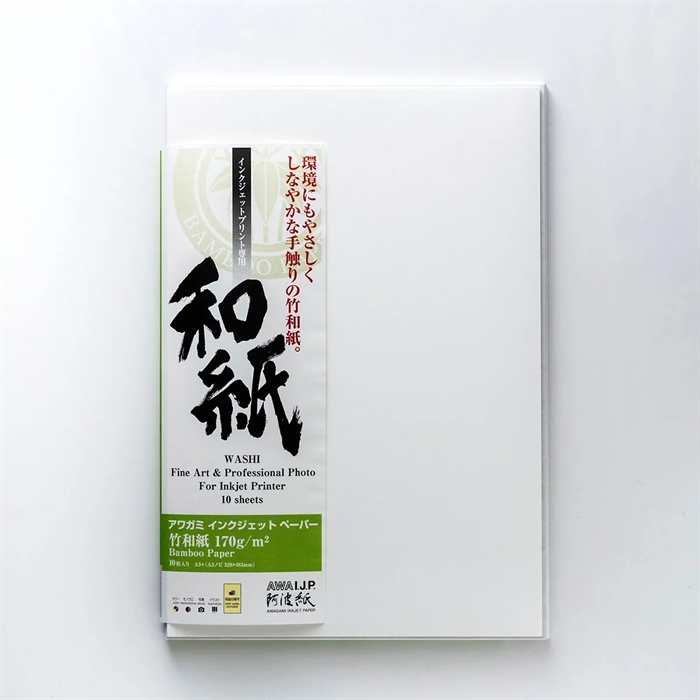 Awagami Bamboo 170 - 170 g/m², A3+ 10 Blatt