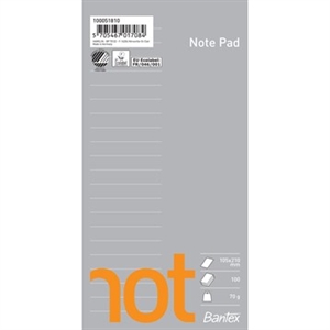 Bantex Notizblock, 105×210, liniert