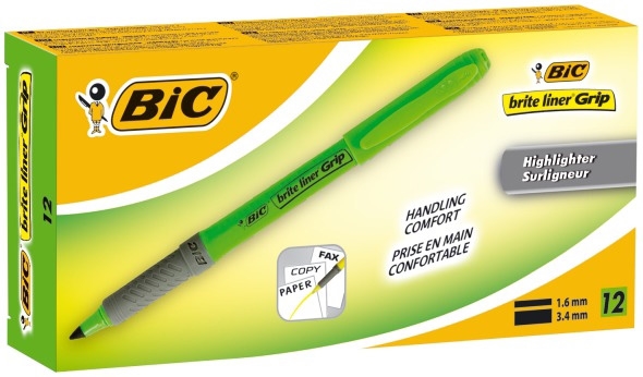 Bic Highlighter Brite Liner Grip green