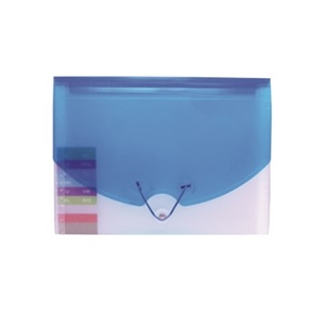 Büngers Harmonikamappe mit 10 Taschen, transparent/blau