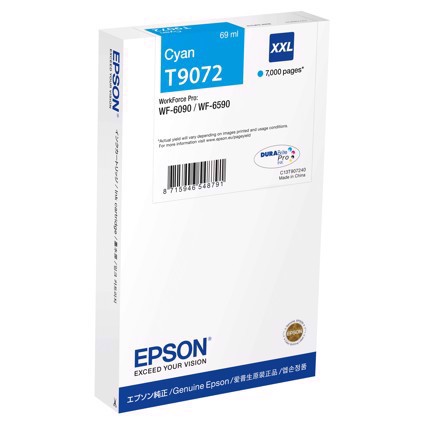 Espon WorkForce Cyan Patrone XL - Epson T9072