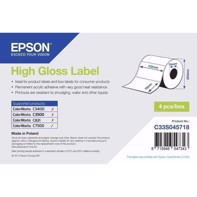 High Gloss Etiketten - gelochte Etiketten 102 mm x 76 mm (1570 etiketten)