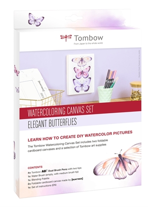 Tombow Aquarell-Leinwand Set Schmetterlinge