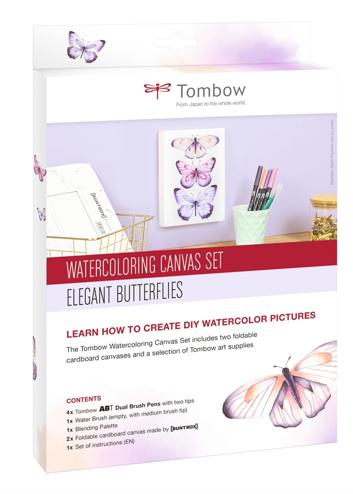 Tombow Aquarell-Leinwand Set Schmetterlinge