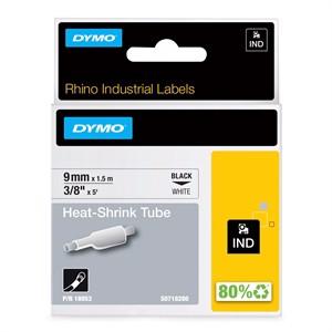 Tape Rhino 9mm x 1,5m Schrumpfschlauch bl/weiß