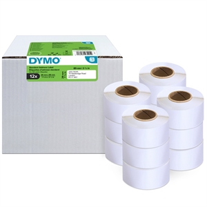 Dymo DYMO LabelWriter 28 mm x 89 mm normale Adressaufkleber, 12er Pack