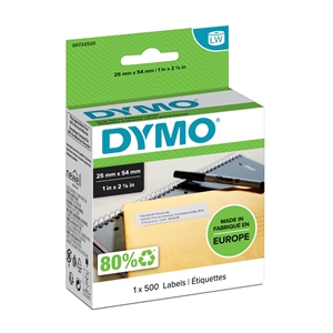 Dymo Label Return 25 x 54 perm weiß mm, 500 Stück.