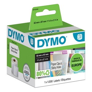 Dymo Label Multi 32 x 57 entfernbar weiß mm, 1000 Stk.