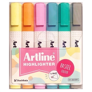 Artline Overstregningspen 660 Pastell 6er-Pack