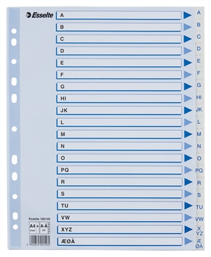 Esselte Register PP A4 Maxi A-Å weiß