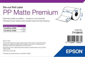 Epson PP Matte Etikett Premium, Gestanzte Etiketten, 76 x 51mm ( 535 Etiketten )
