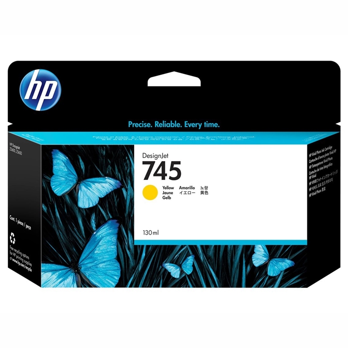 HP 745 yellow Tintenpatrone, 130 ml