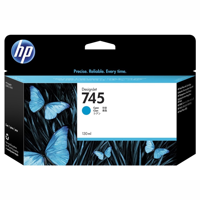 HP 745 cyan Tintenpatrone, 130 ml