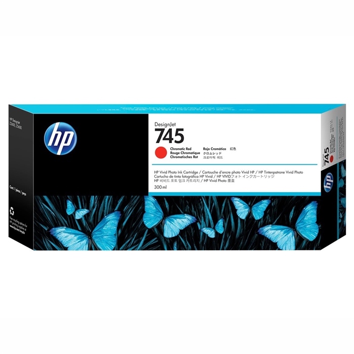 HP 745 cromatic red Tintenpatrone, 300 ml