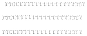 GBC Drahtbindung 3:1 NO6 9,5mm A4 weiß (100)