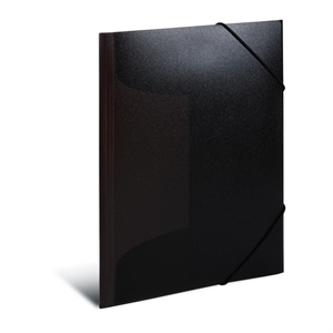 HERMA 3-Klappen-Elastikmappe PP A3 transparent schwarz