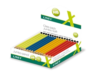 Linex Jumbo Schulbleistift Display 80 Stk. assortiert