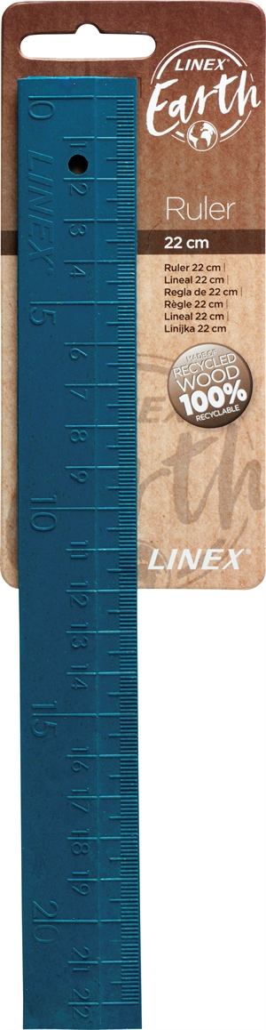 Linex Erde Lineal blau 22 cm