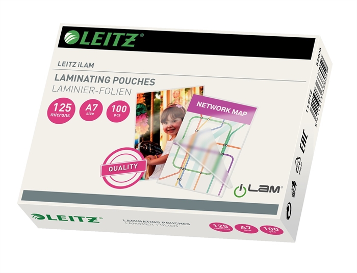 Leitz Laminierfolie glänzend 125my A7 (100)