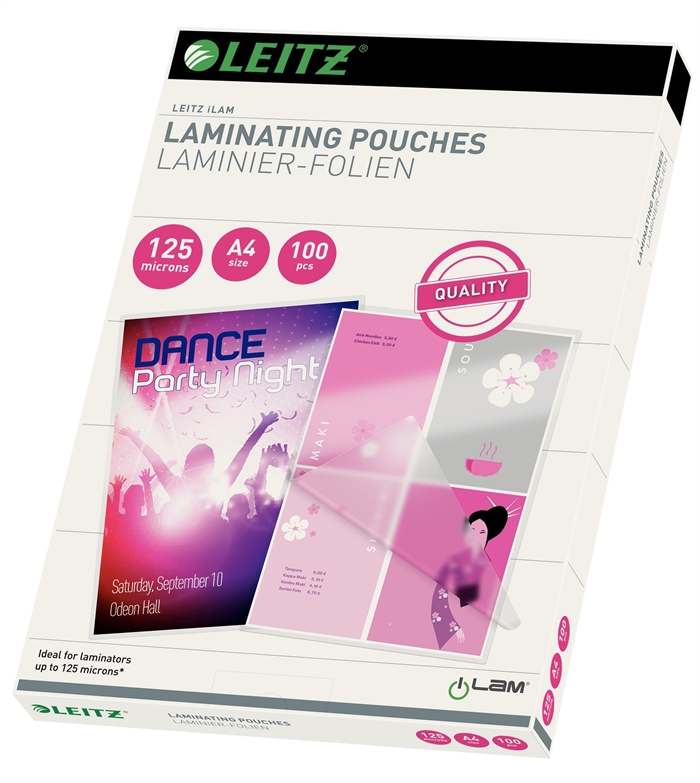 Leitz Laminierfolie glänzend 125my A4 (100)