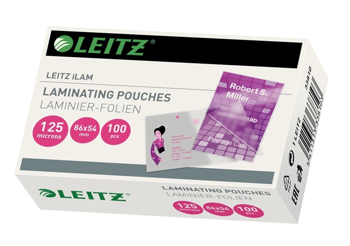 Leitz Laminierhülle glänzend 125my 54x86 (100)