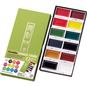 ZIG GANSAI TAMBI Aquarell 12-Farben-Set