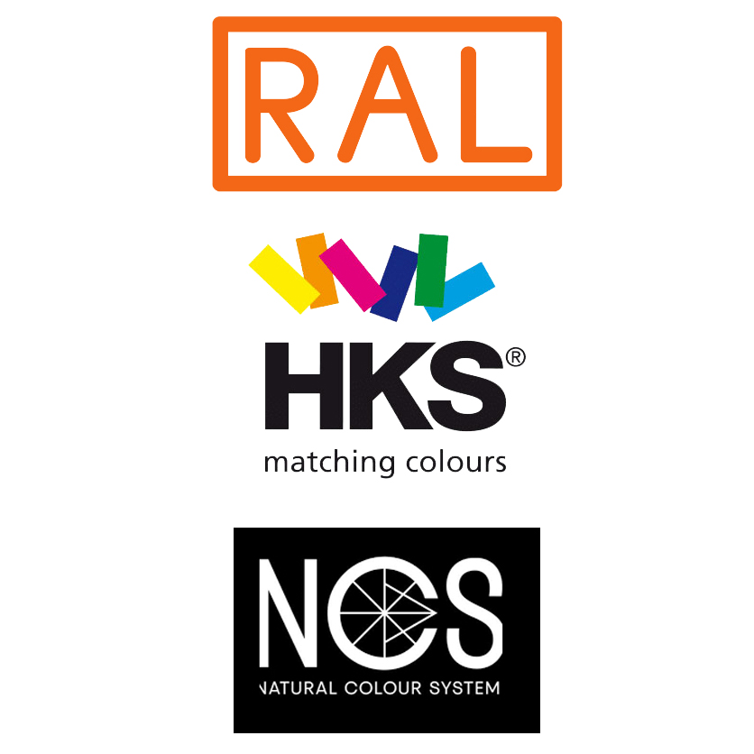NCS-, RAL- und HKS-Farbkarten