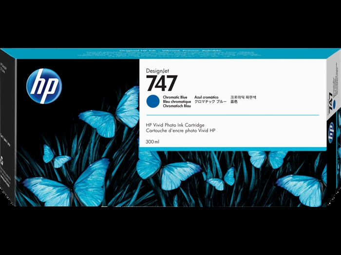 HP 747 300-ml-Patrone Chromatic Blue DesignJet