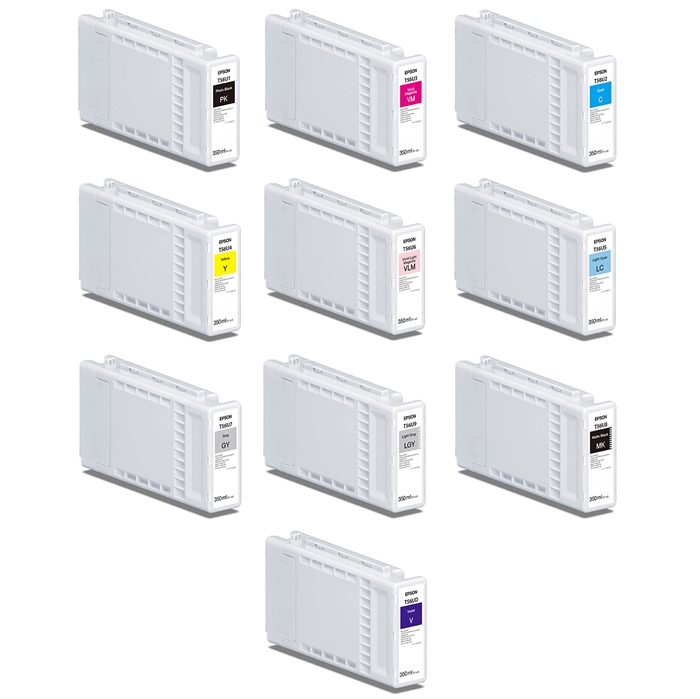 Komplettsatz 350-ml-Tintenpatronen für Epson SureColor P7300 und P9300