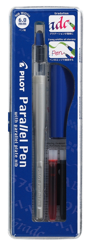 Pilot Kalligrafiepen Parallel Pen 6,0mm Set Schwarz
