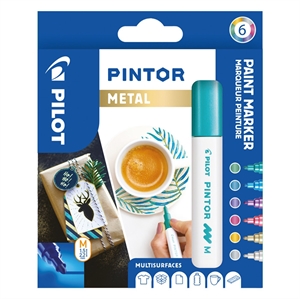 Pilot Marker Pintor Medium Metall Mix 1,4 Stück (6)