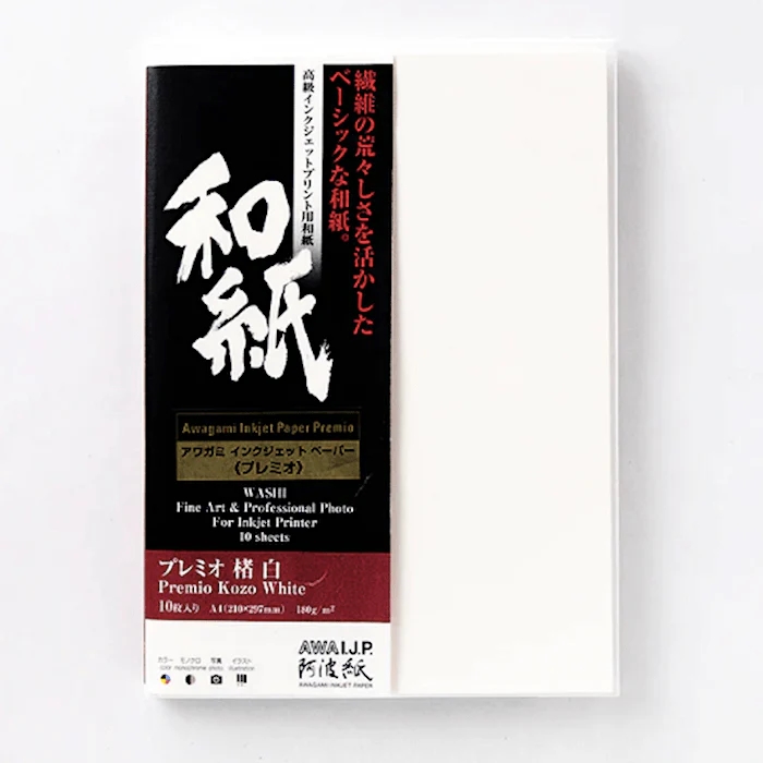 Awagami Premio Kozo White - 180 g/m², 10 Blatt