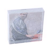 Photo Snow Frame 103 x 103 mm - Magnetic Front With glitters inside