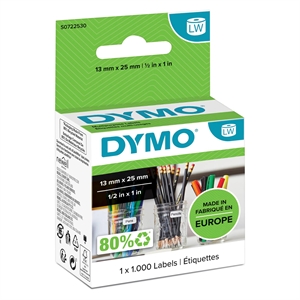 Dymo Etikett Multi 25 x 13 doppelt entfernbar weiß (100 Stck.)