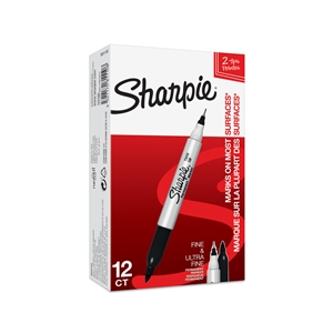 Sharpie Marker TwinTip EF/F schwarz