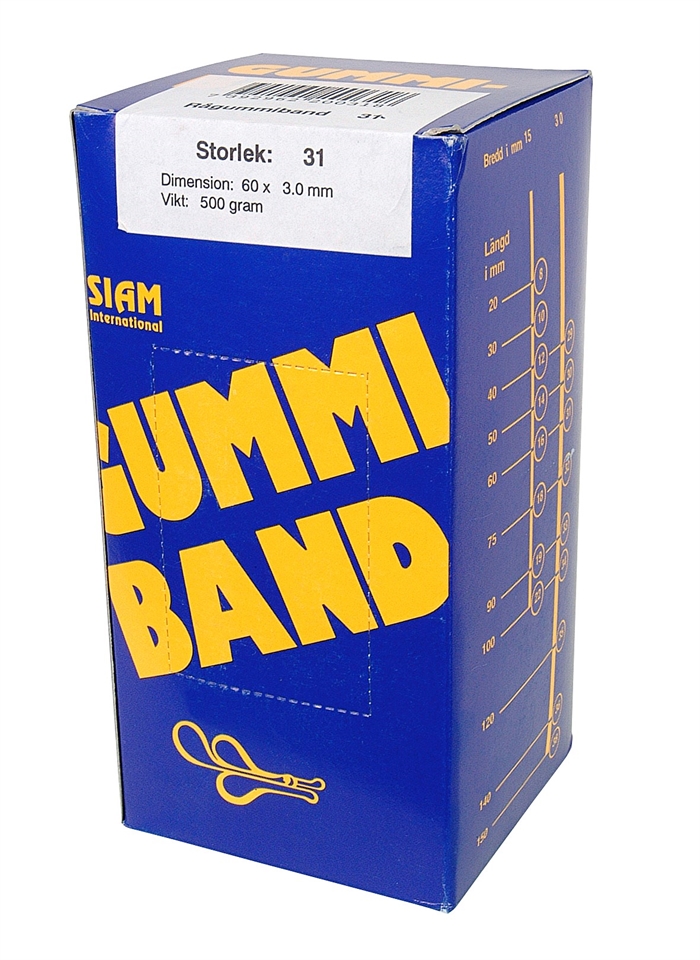 Siam Gummibänder Nr. 31 60x3,0 mm (500 g)